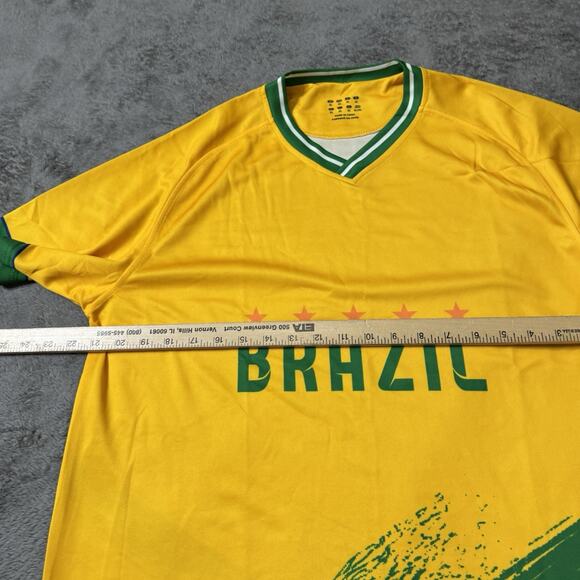 Brazil CFB Soccer Football Jersey Mens XL Suruida Yellow Green World Cup Fan - Picture 4 of 4